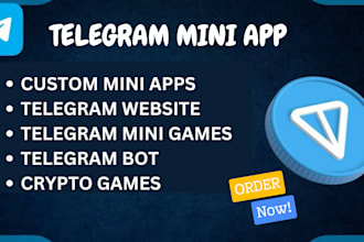 develop telegram mini app,crypto game bot telegram mini game, mini website,bot