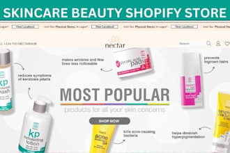 design cosmetics website cosmetics store skincare shopify store beauty website