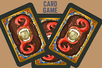 draw card game, card game design, illustration, tarot, card game art, board game