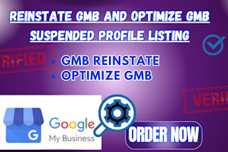 reinstate gmb and optimize gmb suspended profile listing