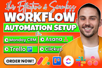 setup automated workflow in podio crm clickup trello monday crm asana