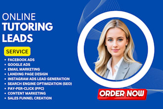 generate quality online tutoring leads online coaching, student, edu loan leads