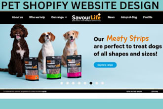design pet products website pet store pet toy shopify pet accessories website