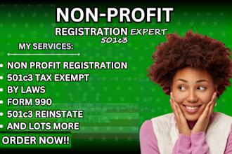 handle non profit registration, 501c3 reinstate, 501c3 registration, non profit