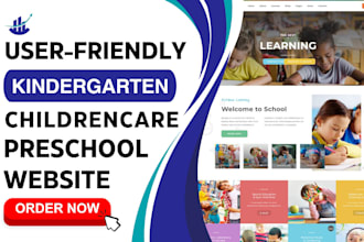 build kindergarten website childcare preschool website nursery daycare website