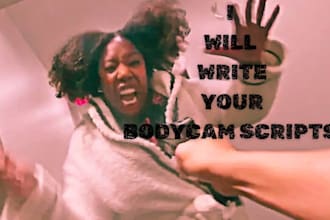 write dr insanity style bodycam body cam compilation commentary script