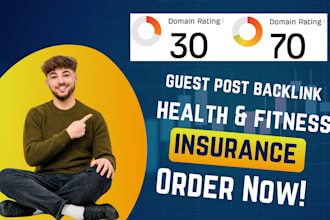 publish a permanent health and fitness insurance guest post backlink for SEO
