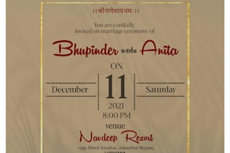 design an indian wedding card invitation