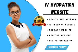 design responsive iv hydration therapy and medical iv hydration website