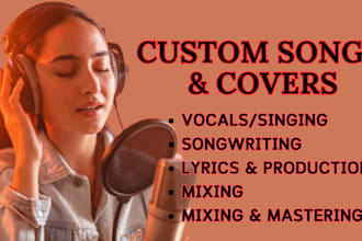 be your female singer, lyrics, writer and music producer for pop, edm, rock, rnb