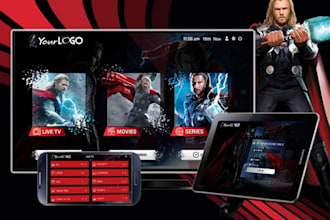 develop an iptv app, smart TV app, vod app, ott platform with subscription plans