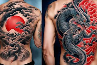 create stunning japanese style tattoo design