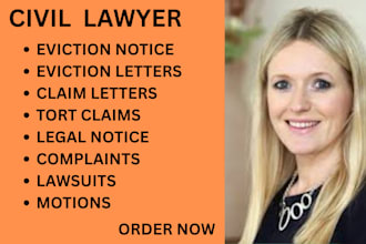 be your civil lawyer for tort claims,contract breaches, landlord tenant disputes