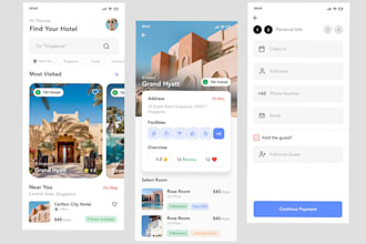 develop and implement a hotel booking app, flight booking app, ticket app