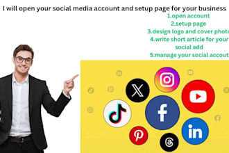 open your social media account and setup page