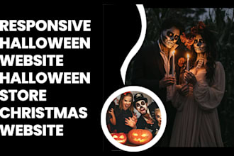 design responsive halloween website halloween shopify store christmas website