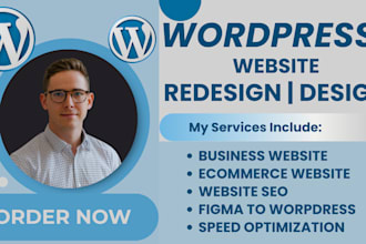 develop, redesign, revamp, wordpress website design, business wordpress website