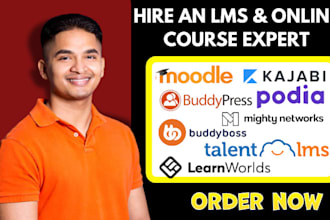 design worldpress lms website using moodle buddypress talentlms mighty network