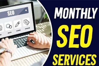 do complete full monthly on page technical and off page SEO for your websites