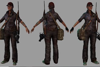 do game character, with pose, realistic texture,ue5 rig,nsfw model,daz3d studio
