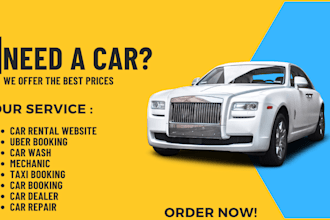 do car wash car rental auto detailing mechanic business card taxi booking uber