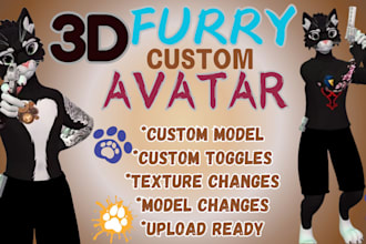 do vrchat avatar vrc avatar vrc character vr avatar vr chat vrc furry 3d model