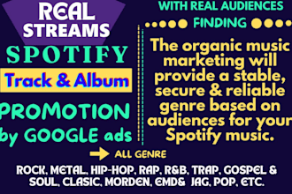 do professional spotify sound cloud apple music promotion through ads campaign
