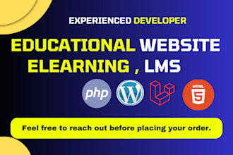 design and develop wordpress websites for educational institutes and elearning