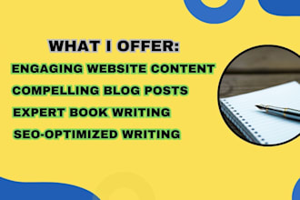 write content for your website, blog or book