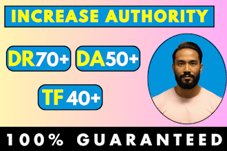 increase domain rating ahrefs dr moz da majestic tf with SEO backlinks
