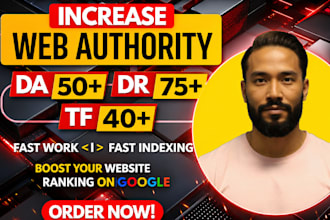increase domain rating ahrefs dr moz da majestic tf with SEO backlinks
