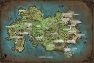 draw high quality professional fantasy map for dnd campaign, roleplaying, books