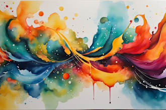 do paint abstract and surreal watercolor acrylic art