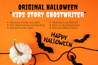 be halloween kids fiction ghostwriter for children short stories, script, ebooks