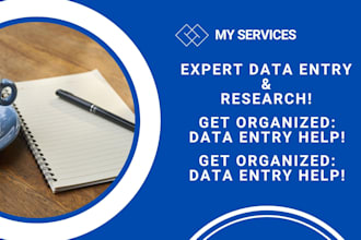 help with any data entry and research
