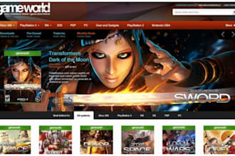 build luxury video game website game console store and gamepad accessories shop