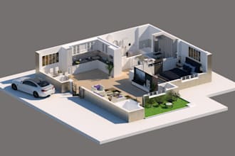 do 2d house plan, 3d floor plan, interior design, exterior design rendering