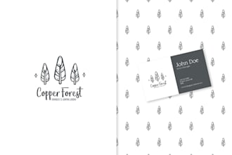 create exclusive logo plus name card plus pattern