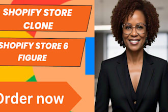 set up or design infinity 6 figure shopify store