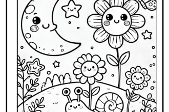 create bold and easy coloring book for kids and adults