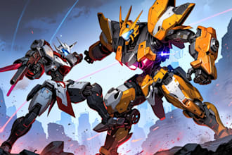 design a high quality robot or mecha concepts art