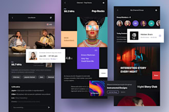 develop music streaming app, radio app, podcast app, vod app iptv app, music app