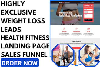 generate weight loss leads health fitness supplements leads fitness leads funnel