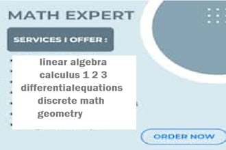 linear algebra, calculus 1 2 3, differential equations, discrete math, geometry