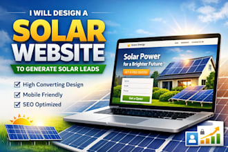 design a solar website to generate solar leads