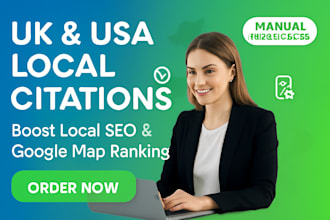 create high converting usa uk local seo google map citations business listing