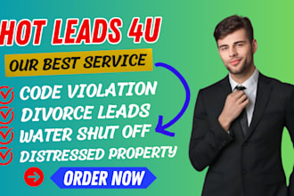 do code violation water shut off distressed list tax delinquent divorce leads