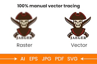 make vectorize and redraw manually your logo, picture and art