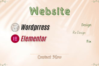revamp wordpress site elementor pro design redesign error fixes