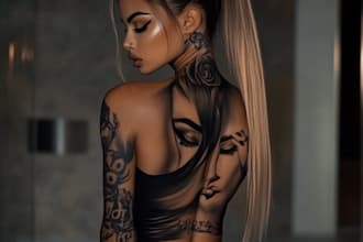 draw a attractive tattoo sleeve art